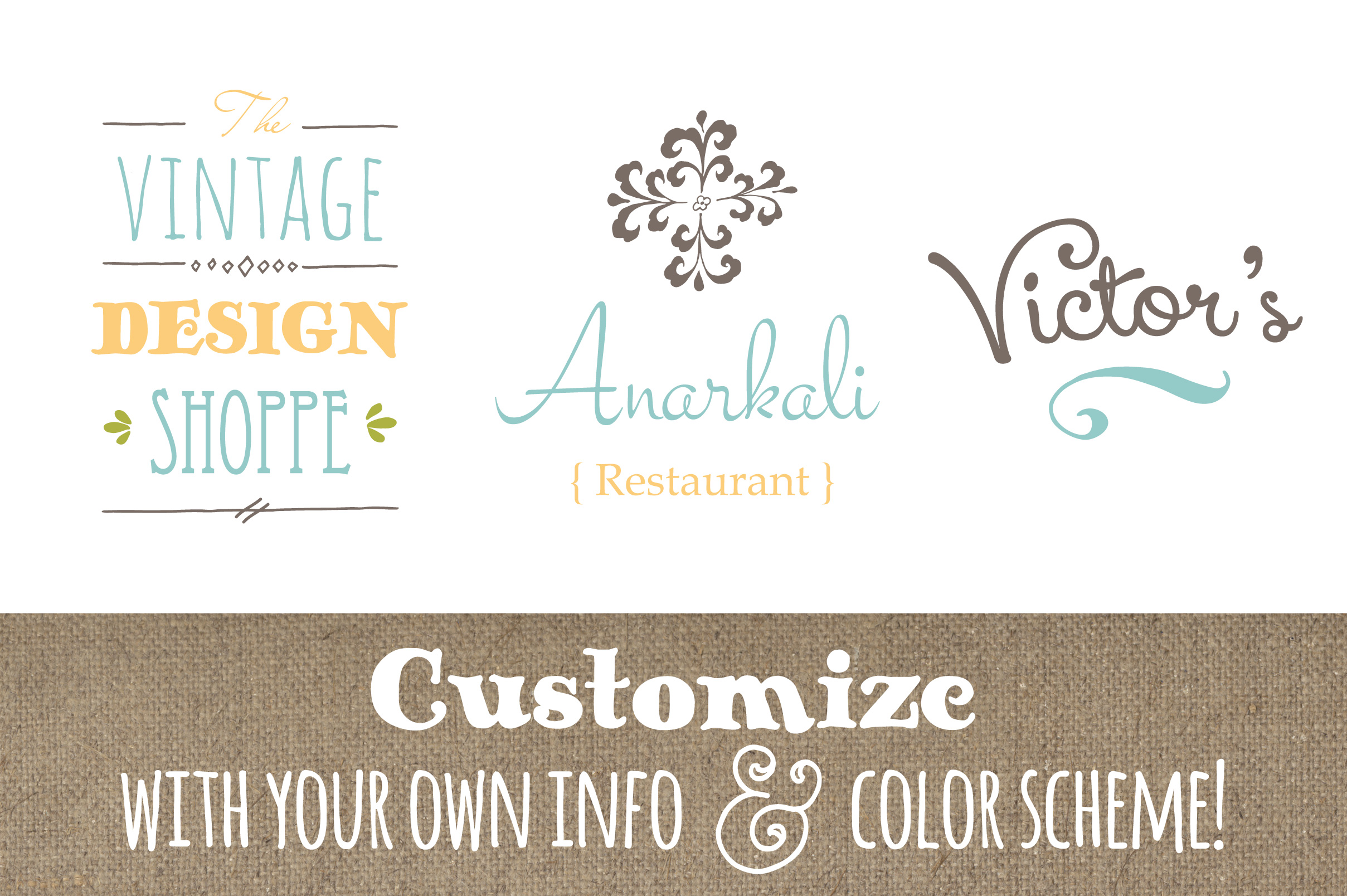Cute Premade Logo Set 1: A Practical Asset for Streamlined Branding