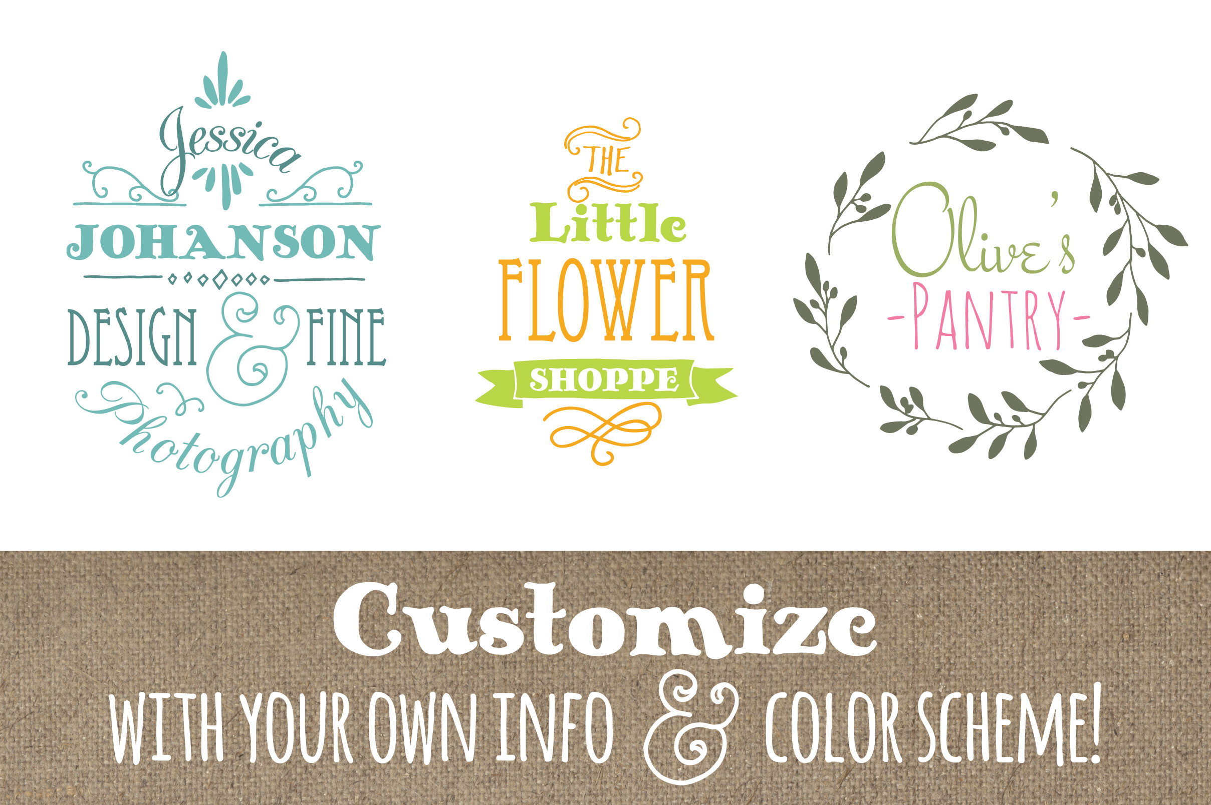 Cute Premade Logo Set 5: A Practical Branding Solution for Creative Entrepreneurs