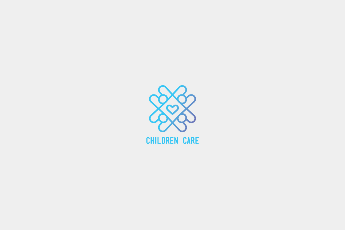 Designing a Children Care Logo Template for Brand Identity and Recognition