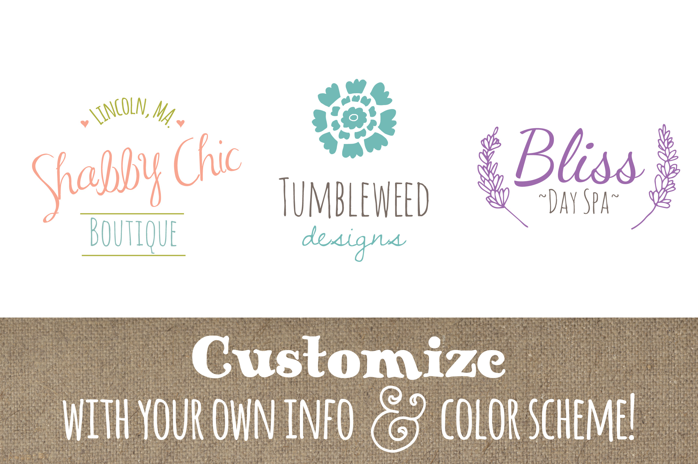 Discover the Charm of Cute Premade Logo Set 2 for Your Brand Identity
