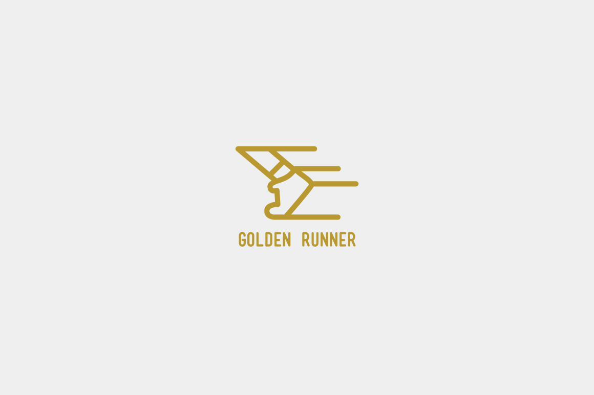 Golden Runner Logo Template: Design Tool for Many Goals